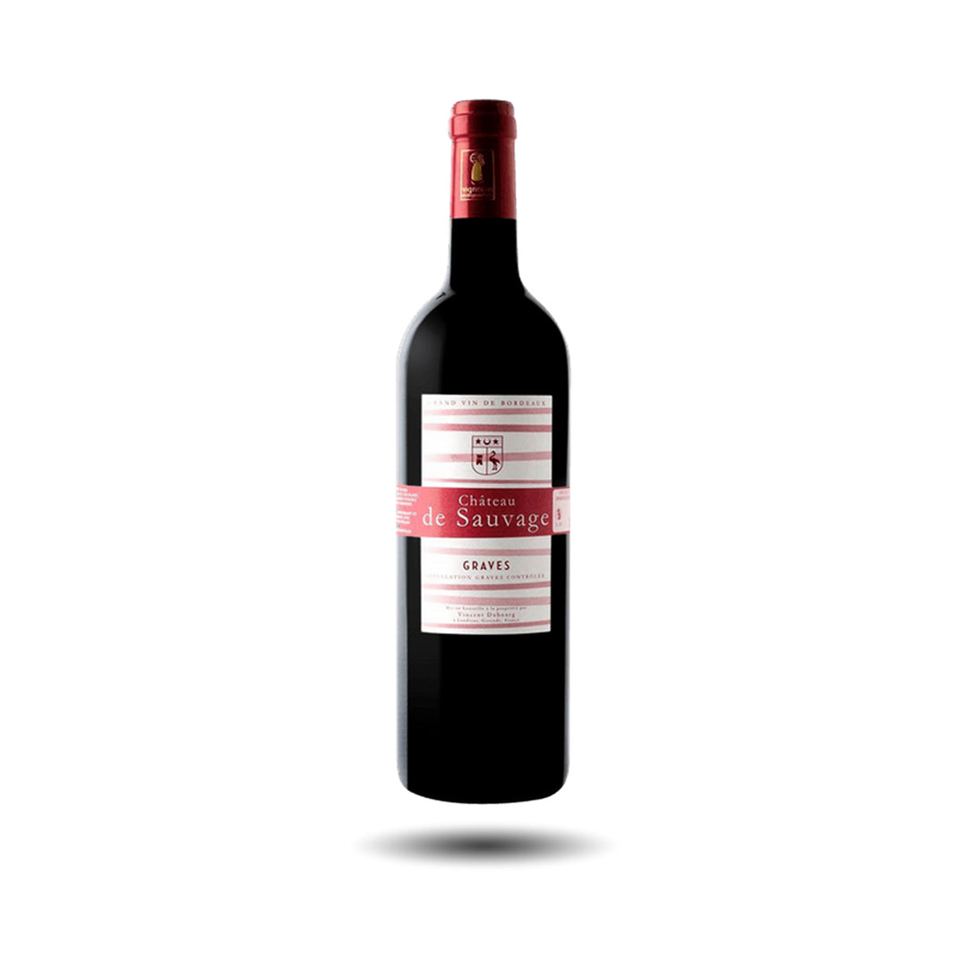 Botella de Graves Château de Sauvage 2021, vino tinto francés de Burdeos – Les Dix Vins