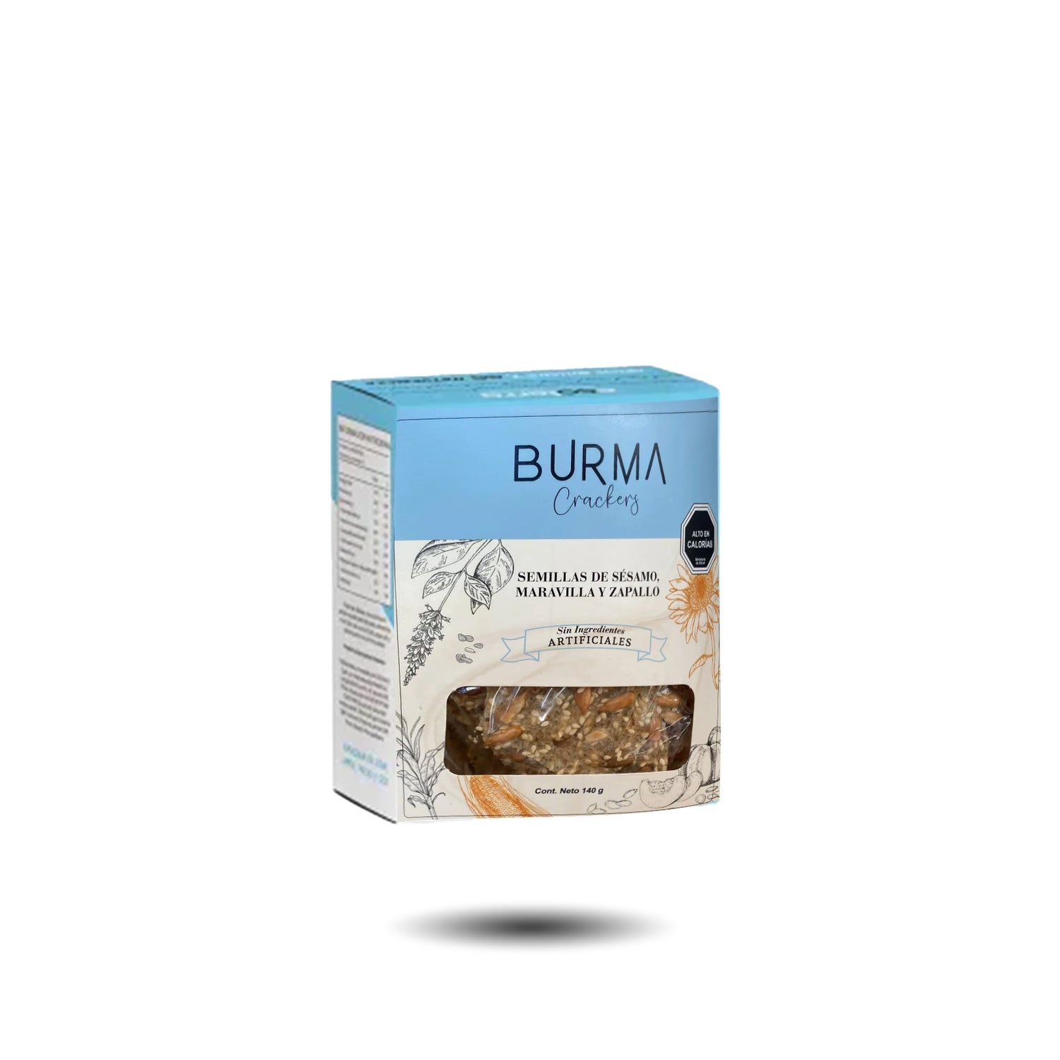 Crackers - Burma, Sémillas de Sésamo, Maravilla & Zapallo, 140grs