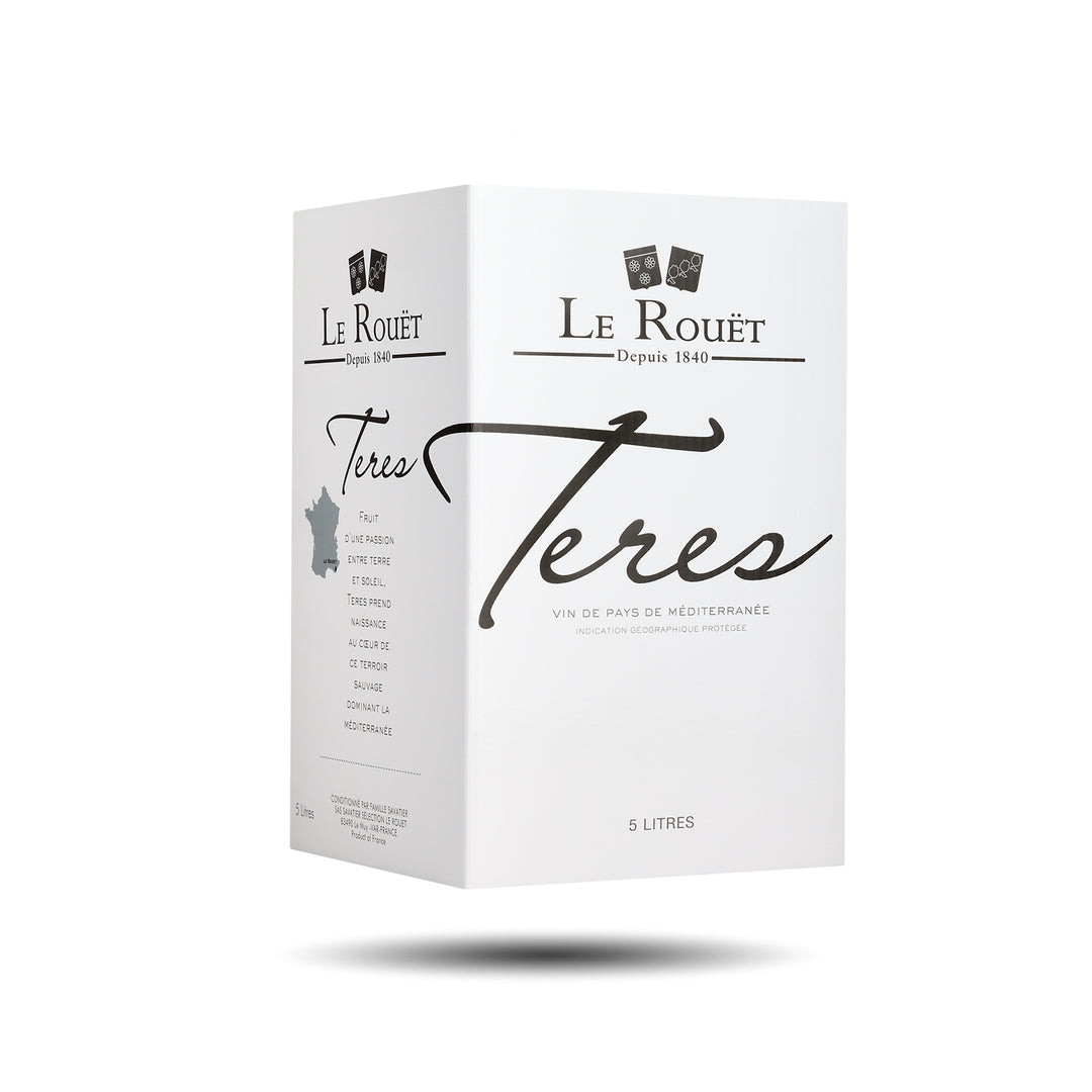 Bag in Box de IGP Méditerranée Le Rouët Teres Blanc 5 litros, vino blanco francés de Provenza – Les Dix Vins