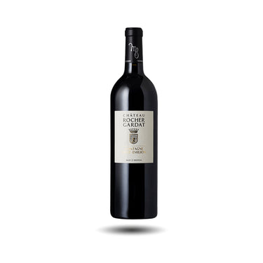 Botella de Montagne Saint Emilion Château Rocher Gardat 2021, vino tinto francés de Burdeos – Les Dix Vins